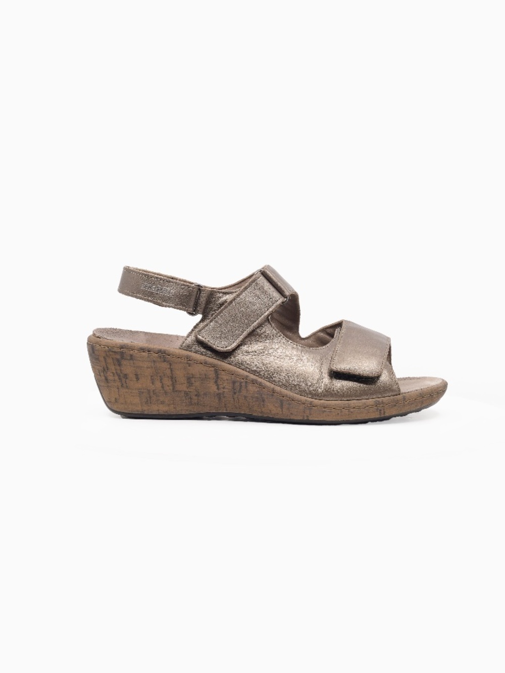 MEPHISTO MOBILS Air Relax Dark Metal Taupe Wedge Sandals EU 40 US 10